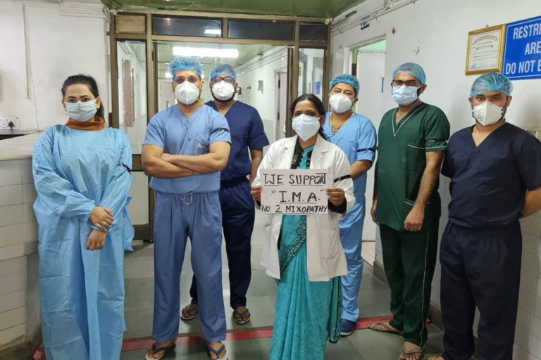 With Black Ribbons, Doctors Join IMA Protest Call Against Allowing Ayurveda Doctors to Perform Surgeries