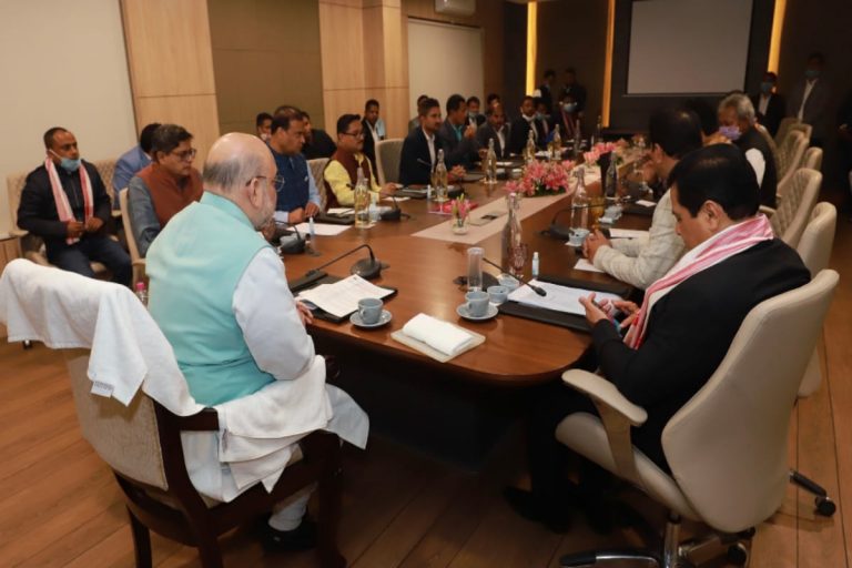 Home Minister Amit Shah Briefed on Assam’s Security Scenario, Reform Initiatives Taken by Police