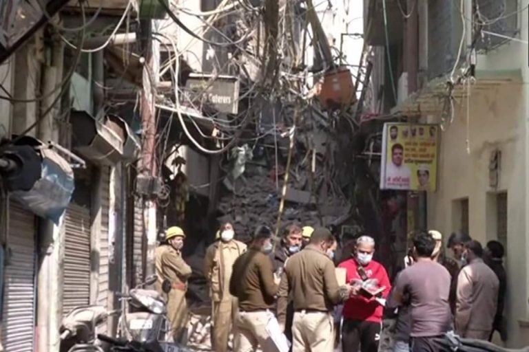 Portion of Old Three-storey Building in Delhi’s Turkman Gate Area Collapses, No Injuries Reported