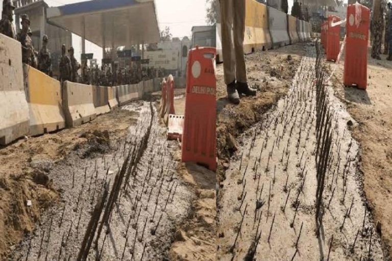 ‘No Questions on Jan 26 Violence?’ Delhi Police on Criticism Over Iron Rod Fences at Borders to Stop Farmers