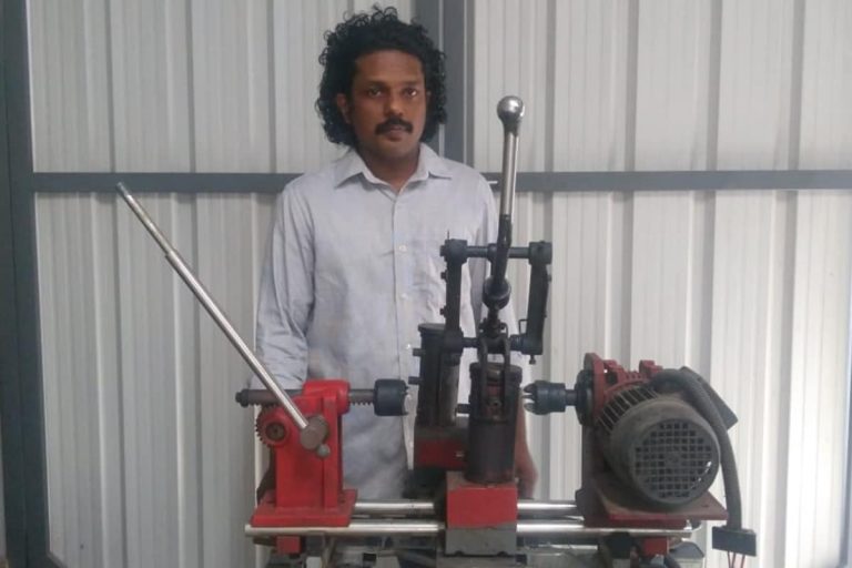 Thrissur’s Sijoy Develops Automatic Tender Coconut Peeling Machine