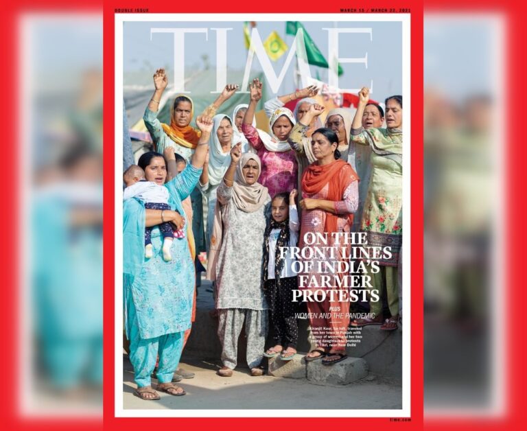 TIME Magazine Cover Features Women at the Frontline of Farmers’ Protests
