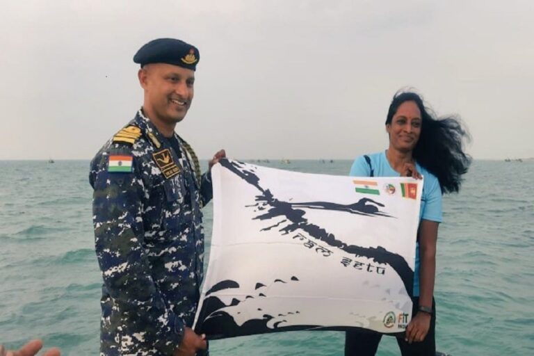 Hyderabad Woman Becomes World’s Second Female to Swim 30-Mile Palk Strait Between India and Sri Lanka