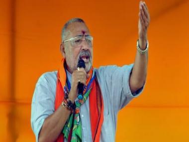 Beat up officials with sticks if they don’t listen to you, Giriraj Singh tells crowd at Begusarai function
