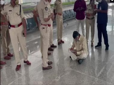 TDP chief Chandrababu Naidu detained at Tirupati airport, stages sit-in protest