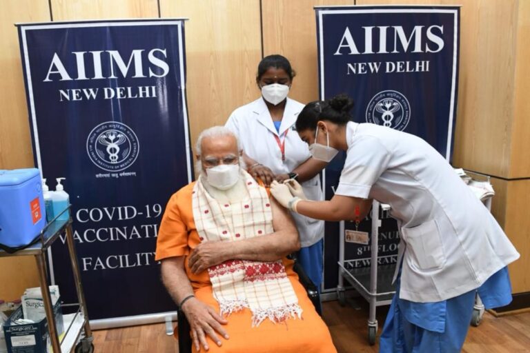 PM Modi Takes 2nd Dose of Bharat Biotech’s Covid-19 Vaccine ‘Covaxin’ at AIIMS