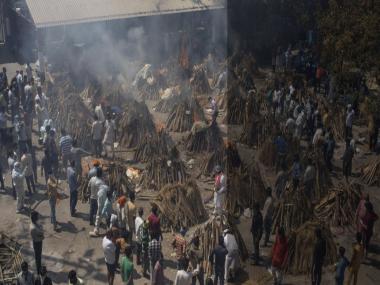 Mass funeral pyres present a chilling portrait of India’s surge in COVID-19 cases