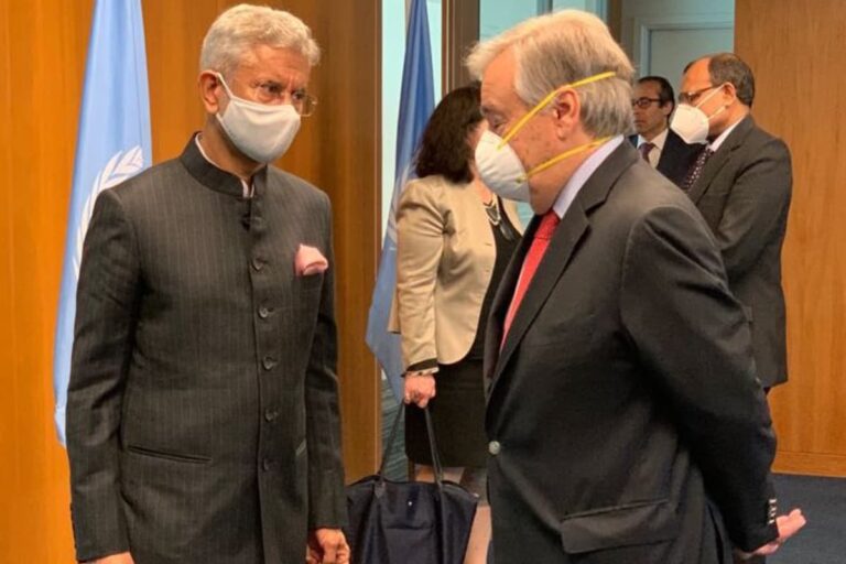 EAM S Jaishankar Meets UN Secretary General Antonio Guterres