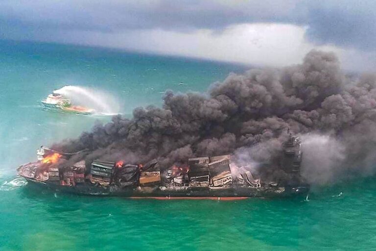 Sri Lankan City Evacuated Amid Oil Spill Scare After Fire on Ship with Chemicals, Cyclone Yaas Brews Trouble