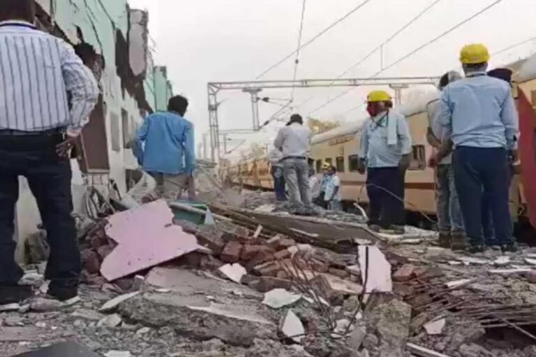Station Building Collapses as Express Train Passes Through in MP