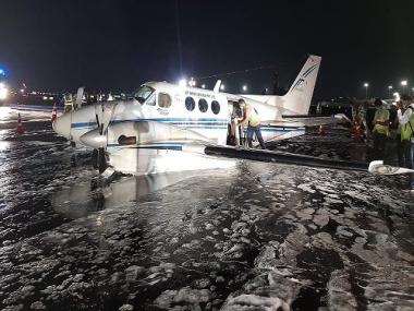 Air ambulance makes belly landing at Mumbai airport after losing wheel during take-off from Nagpur