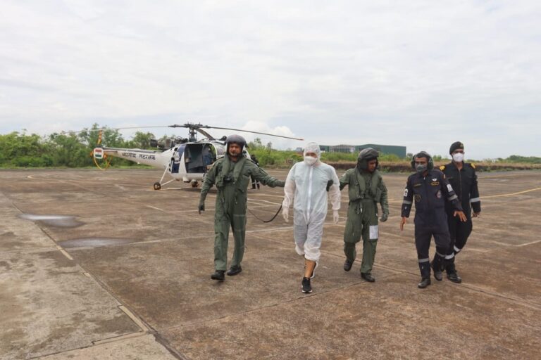 ICG Airlifts South Korean in Need of Medical Attention from Oil Tanker Ship off Goa Coast