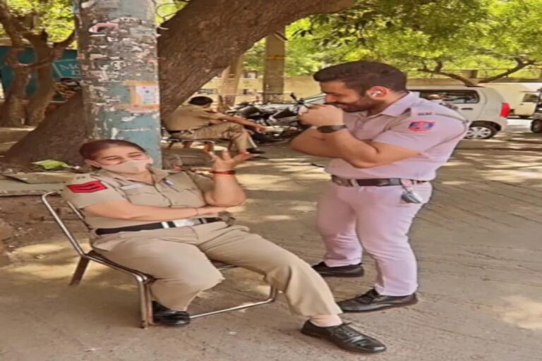 Two Delhi Cops Land In Trouble For Filming Viral Videos On Duty