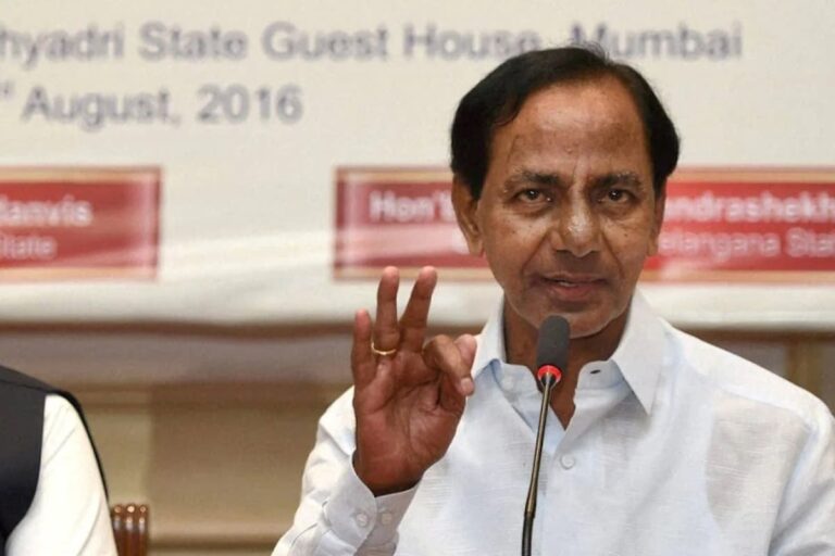 Siddipet Collector Touches Telangana CM KCR’s Feet; Draws Criticism from Oppn