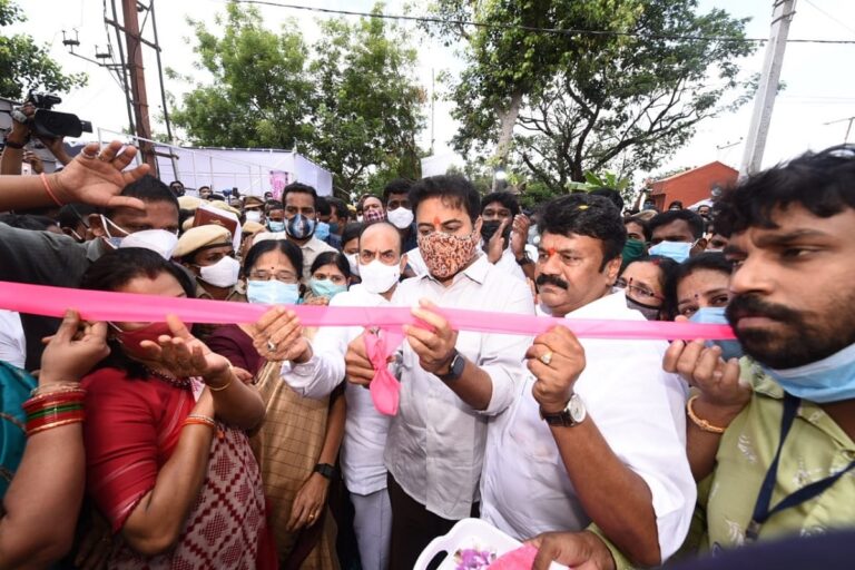Telangana Min KT Rama Rao Inaugurates 2BHK Houses Scheme for Poor