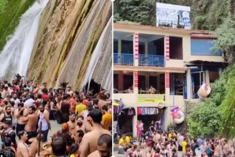 After Viral Video of Maskless Crowd at Mussorie Waterfall, No. of Visitors Capped