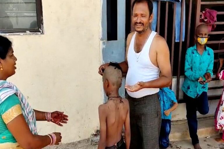 In the Name of God and Corona, Devotees Tonsure Themselves at Srisailam Temple in AP