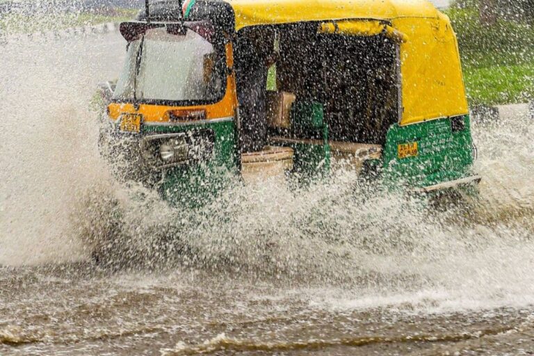 Extensive Waterlogging, Traffic Congestion in Delhi Due to Rains
