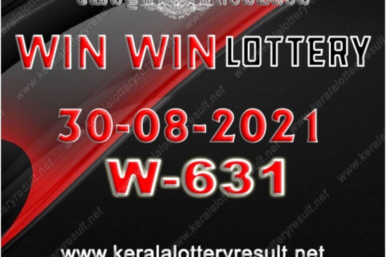 Kerala Win Win W-631 Lottery Result 2021 Live Updates: Check Winning Numbers for August 30