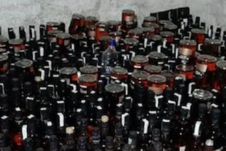 Liquor Bottles Worth Rs 30 Lakh Crushed Under Road Roller in Indore