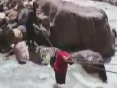 Watch: ITBP personnel rescue locals trapped at a height of 12,000 feet in Uttarakhand