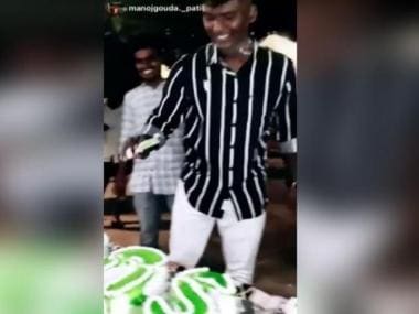 Watch: Karnataka BJP MLA’s son cuts cakes with iPhone; local Congress calls it ‘ugly display of wealth’