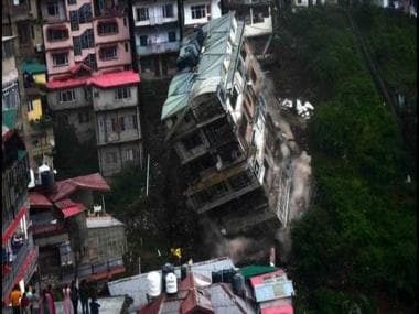 Watch | Multi-storey building crashes down like a pack of cards in Shimla; no loss of life
