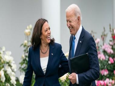 Joe Biden surprises Kamala Harris on her birthday with a bouquet and photo frame; watch it here