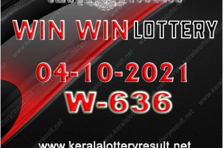 Kerala Win Win W-636 Lottery Result 2021 Live Updates: Check Winning Numbers for October 4