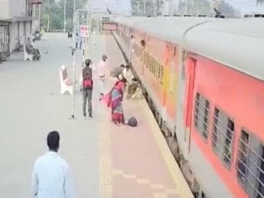 Watch: RPF Sub-Inspector saves woman from falling under train, see video here