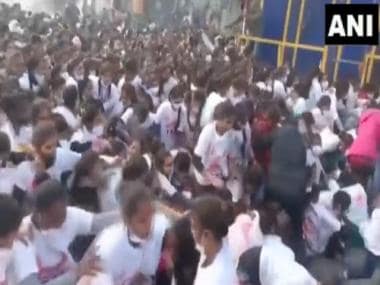 Watch: Stampede-like situation at Congress’ marathon in Uttar Pradesh amid surging COVID-19 cases