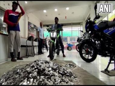 Tamil Nadu man saves Rs 1 coins for 3 years to buy dream bike worth Rs 2.6 lakh