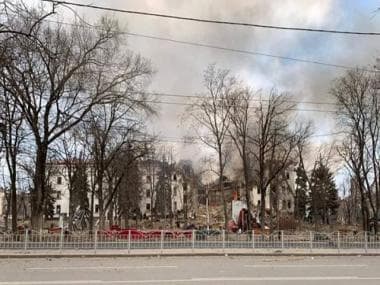 Mayhem in Mariupol: In Ukraine's most-attacked city, theatre sheltering 'hundreds of civilians' bombed
