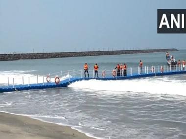 Ride along the waves: Kerala introduces new floating bridge at Beypore beach