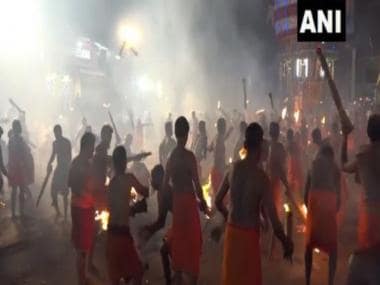 Watch | In Karnataka, devotees throw fire at each other in ‘Agni Kheli’ festival; see video here