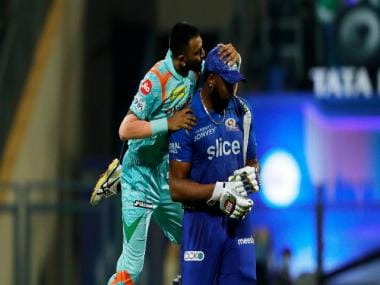 IPL 2022: Watch — Krunal Pandya sends off Kieron Pollard with a goodbye kiss in LSG-MI match