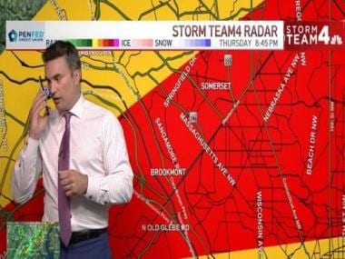 Watch: NBC meteorologist calls family amid live broadcast to warn them of tornado