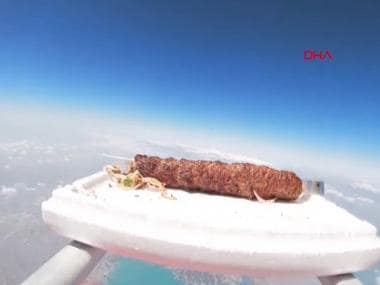 Watch | Turkish duo attempts to send kebab to space