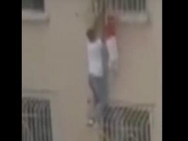 Watch | Man rescues 5-year-old after climbing six floors with bare hands, hailed as ‘hero’