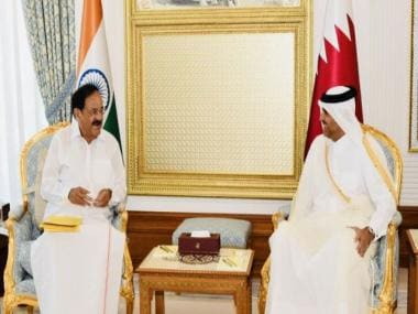 VP Naidu holds delegation level talks with Qatar PM