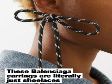 Balenciaga's new shoelace earrings worth 20K leave internet baffled