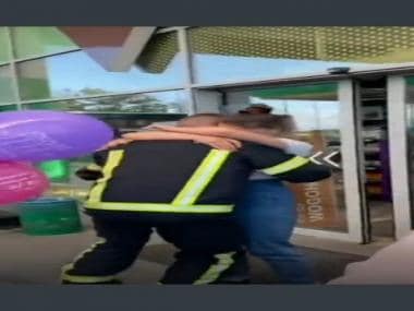 Watch: Ukrainian emergency rescuer proposes to girlfriend amid emergency sirens