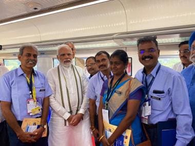 PM Modi flags off Gandhinagar-Mumbai Vande Bharat Express