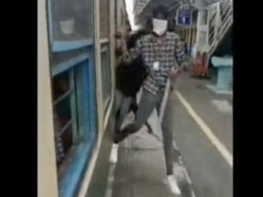 College students perform stunts with sword-like weapons on train, arrested