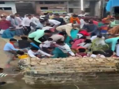Crowded canal culvert collapses in UP’s Chandauli during Chhath celebrations