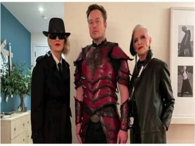 Elon Musk celebrates Halloween in $7,500 leather costume