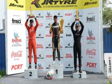 Kyle Kumaran steals show with two wins; Vineeth takes championship lead in JK Tyre Novice Cup category