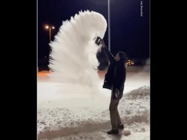 Watch: Boiling water turns to snow mid-air amid biting cold in Montana