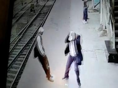 Watch: TTE suffers burn injuries after coming in contact with live wire at Kharagpur railway station