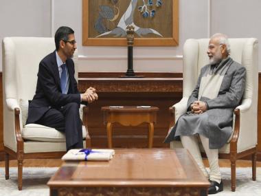 Google CEO Sundar Pichai meets PM Modi